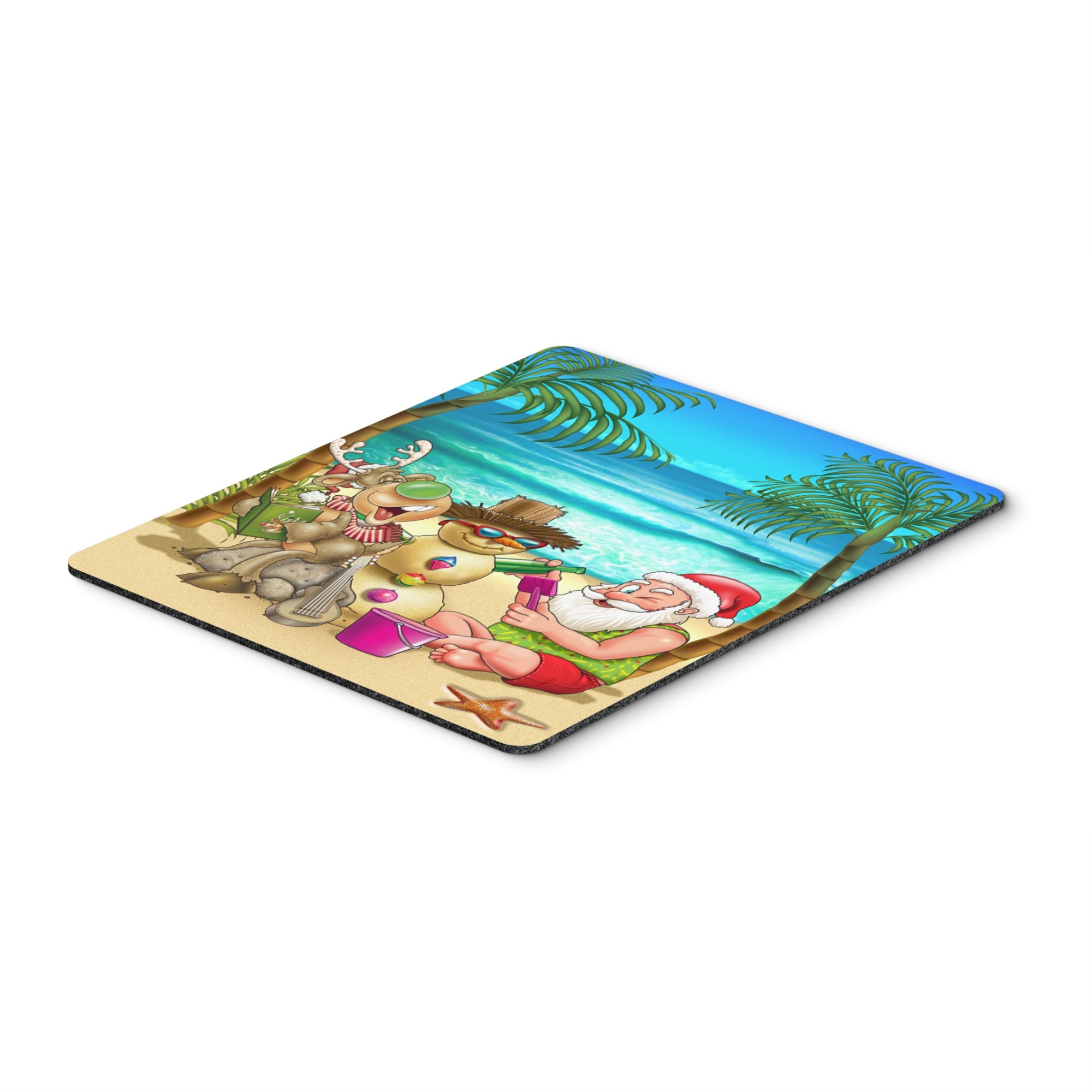 Caroline'S Treasures Beach Christmas Santa Claus & Sandman Mouse/Hot Pad Or Trivet, Multicolor (Aph5148Mp)