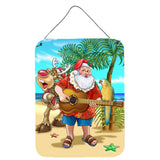 Caroline'S Treasures Beach Christmas Santa Claus Island Time Wall Or Door Hanging Prints Aph5151Ds1216, 16Hx12W, Multicolor