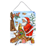 Caroline'S Treasures Christmas Santa Claus Handing Out Presents Wall Or Door Hanging Prints Aph5444Ds1216, 16Hx12W, Multicolor