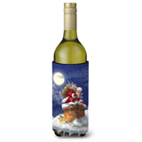 Caroline'S Treasures Christmas Santa Claus In The Chimney Wine Bottle Koozie Hugger, 750Ml, Multicolor