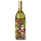 Caroline'S Treasures Christmas Santa Claus Unloading Toys Wine Bottle Koozie Hugger, 750Ml, Multicolor
