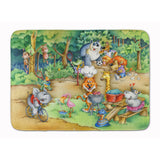 Caroline'S Treasures Animals At A Picnic Floor Mat, 19 X 27, Multicolor