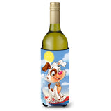 Caroline'S Treasures Aph7227Literk Dog Water Skiing Wine Bottle Koozie Hugger, 750Ml, Multicolor
