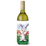 Caroline'S Treasures Aph7632Literk Bunny Rabbit In Mushrooms Wine Bottle Koozie Hugger, 750Ml, Multicolor