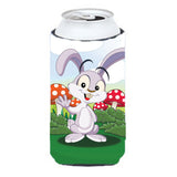 Caroline'S Treasures Aph7632Tbc Bunny Rabbit In Mushrooms Tall Boy Koozie Hugger, Multicolor