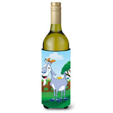 Caroline'S Treasures Aph7634Literk Billy The Goat Wine Bottle Koozie Hugger, 750Ml, Multicolor