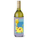 Caroline'S Treasures Aph8333Literk Giraffe Wine Bottle Koozie Hugger, 750Ml, Multicolor