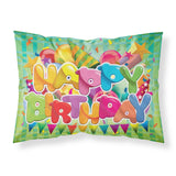 Caroline'S Treasures Happy Birthday Fabric Standard Pillowcase Aph8872Pillowcase, Multicolor