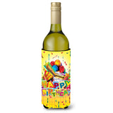 Caroline'S Treasures Aph8873Literk Happy Birthday Party Wine Bottle Koozie Hugger, 750Ml, Multicolor