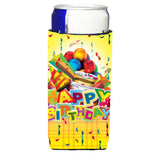 Caroline'S Treasures Aph8873Muk Happy Birthday Party Michelob Ultra Koozies For Slim Cans, Multicolor