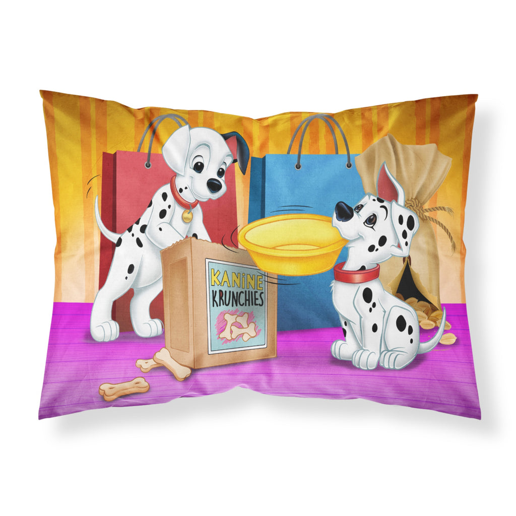 Caroline'S Treasures Dalmatians Snack Time Printed Polyester Envelope Closure Pillowcase