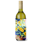 Caroline'S Treasures Sunflowers By Roy Avis Wine Bottle Koozie Hugger, 750Ml, Multicolor