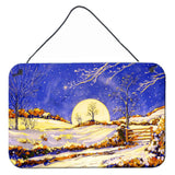 Caroline'S Treasures Winter Moonrise By Roy Avis Wall Or Door Hanging Prints Ara0139Ds812, 8Hx12W, Multicolor