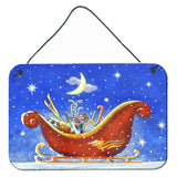 Caroline'S Treasures Christmas Santa'S Sleigh By Roy Avis Wall Or Door Hanging Prints Ara0143Ds812, 8Hx12W, Multicolor