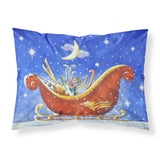 Caroline'S Treasures Christmas Santa'S Sleigh By Roy Avis Fabric Standard Pillowcase Ara0143Pillowcase, Multicolor