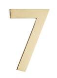 Architectural Mailboxes 3582PB7 Floating House Number 7 Polished Brass 4 in.