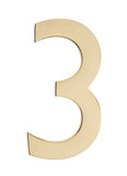 Architectural Mailboxes 3585PB3 House Number 3 Polished Brass 5 in.