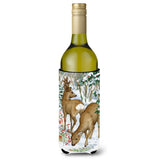 Caroline'S Treasures European Western Roe Deer Wine Bottle Koozie Hugger, 750 Ml, Multicolor