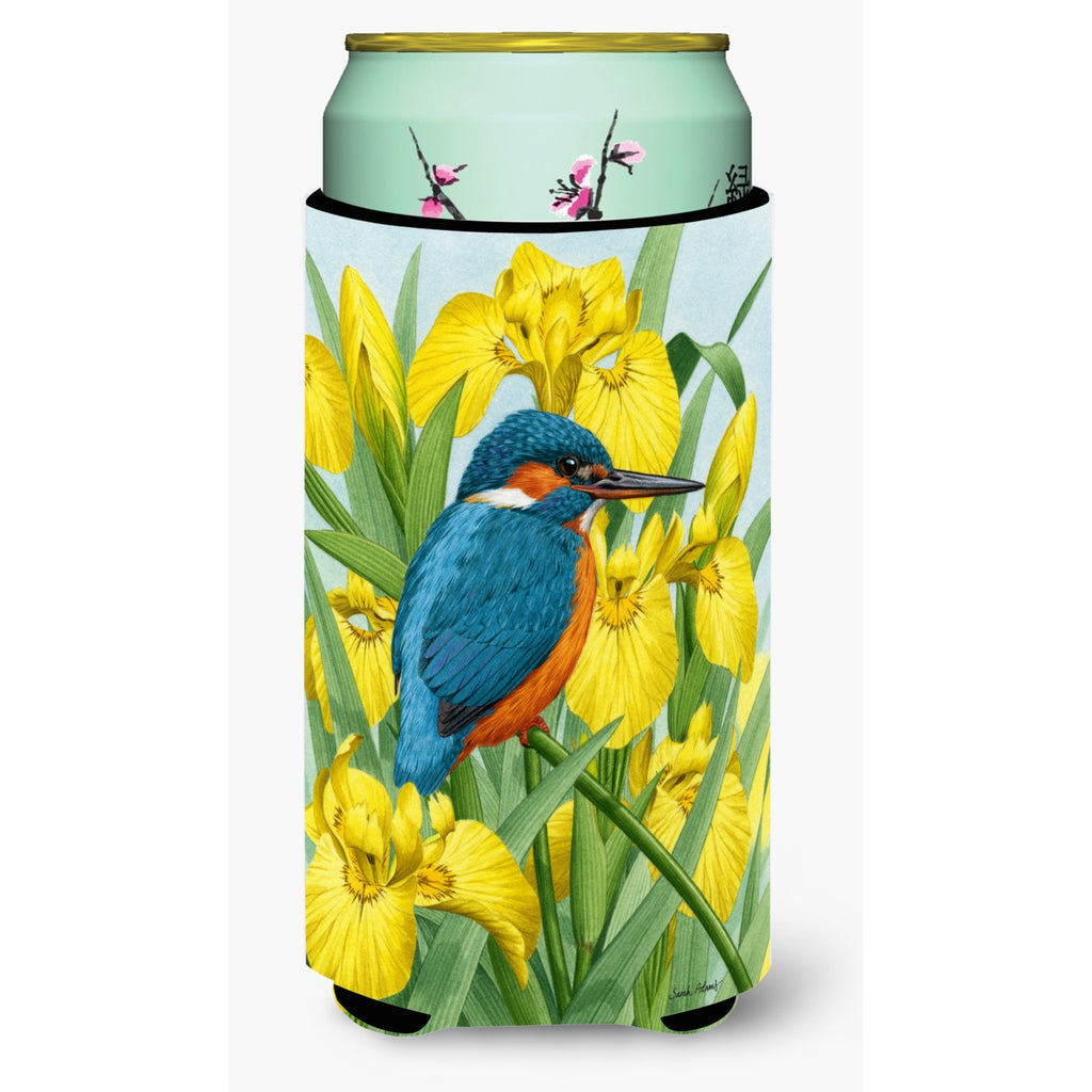 Caroline'S Treasures Kingfisher In Yellow Irises Tall Boy Koozie Hugger - Thumbnail 3