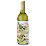 Caroline'S Treasures Asa2017Literk Coal Tits Wine Bottle Koozie Hugger, 750 Ml, Multicolor