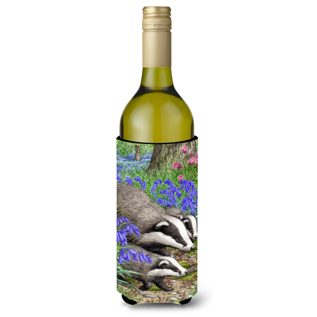 Caroline'S Treasures Badgers Two Of A Kind Wine Bottle Koozie Hugger - Thumbnail 2