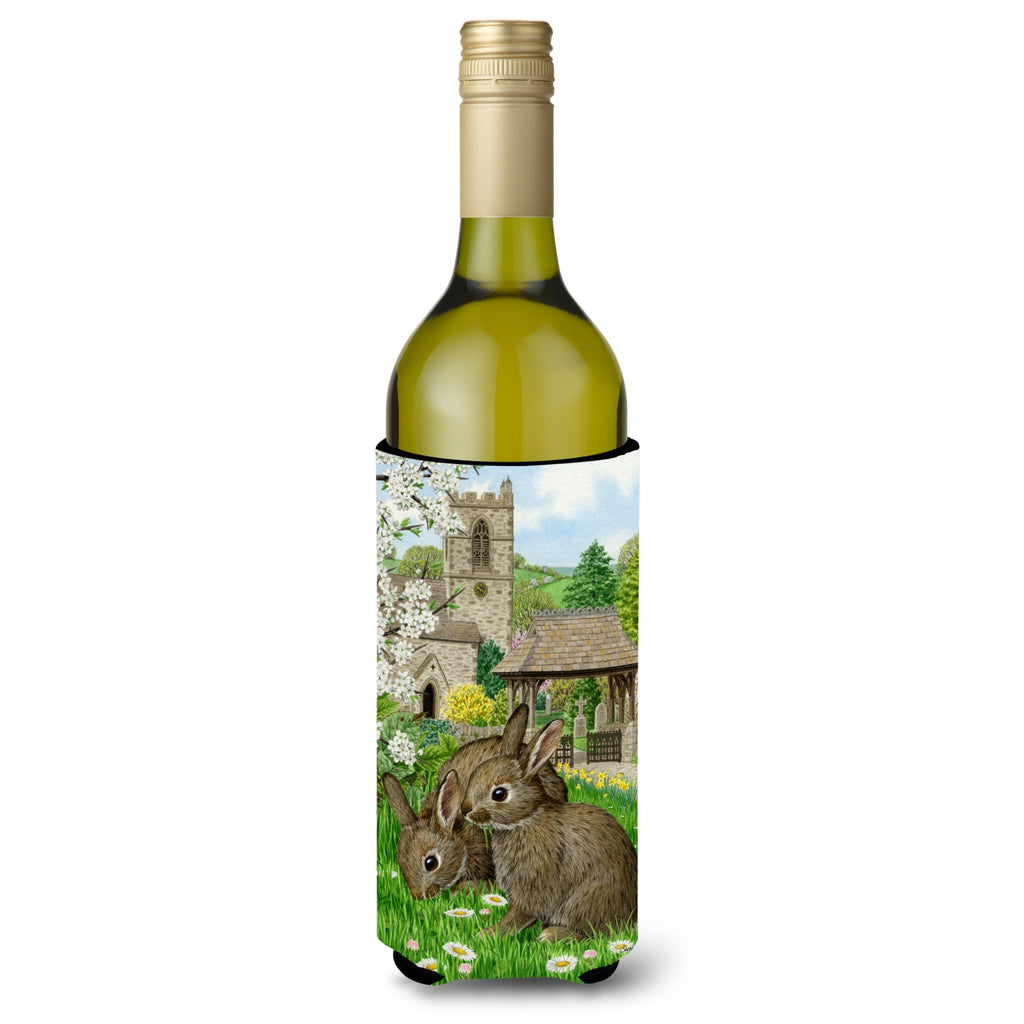 Caroline'S Treasures Leveret Bunny Rabbit Wine Bottle Koozie Hugger - Thumbnail 3
