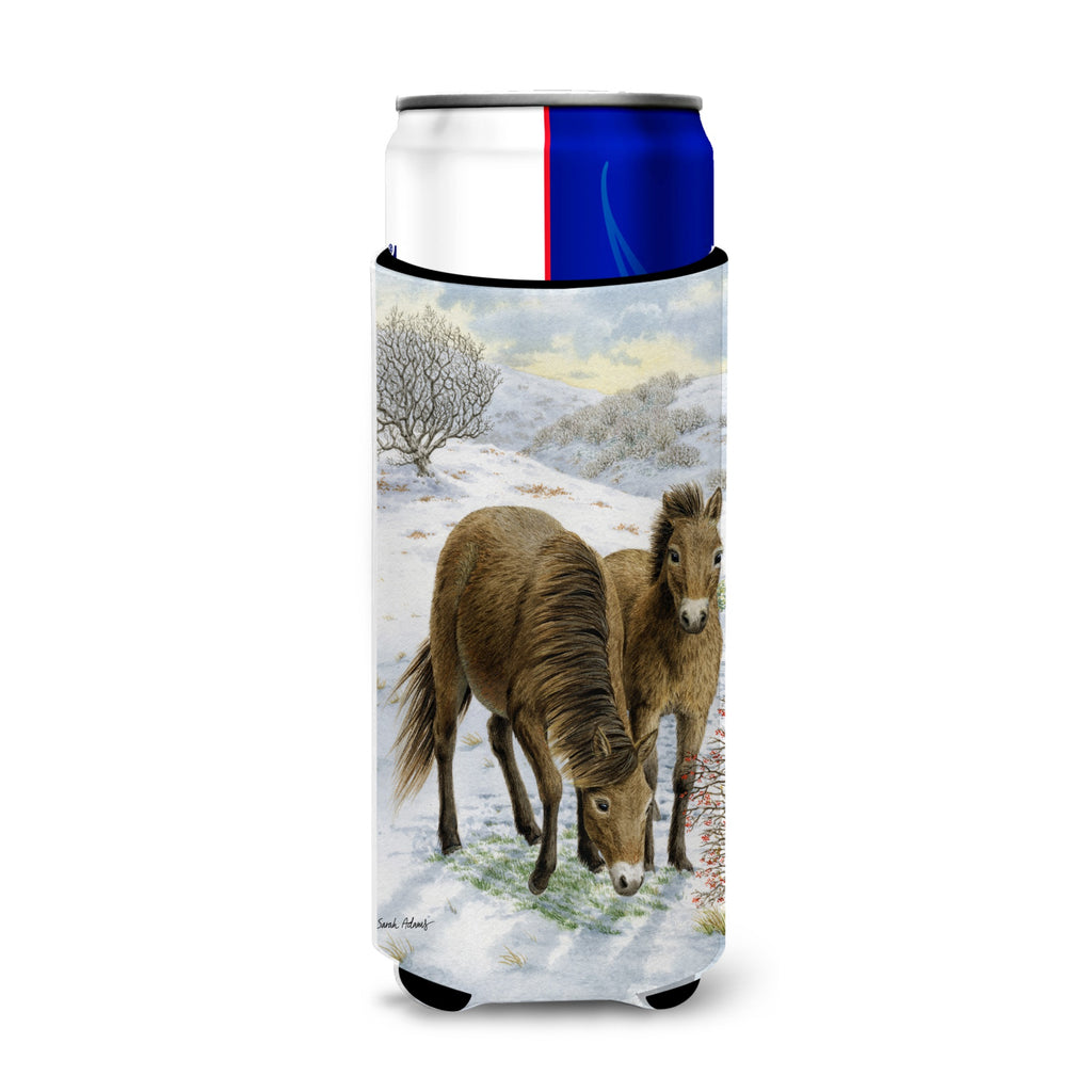 Caroline'S Treasures Exmoor Ponies Horse Michelob Ultra Koozies For Slim Cans