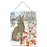 Caroline'S Treasures Rabbit With Berries Wall Or Door Hanging Prints Asa2035Ds1216, 16Hx12W, Multicolor
