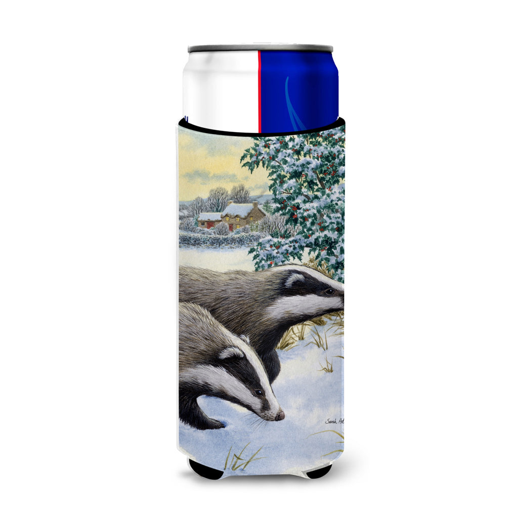 Caroline'S Treasures Badgers On The Move Michelob Ultra Koozies For Slim Cans