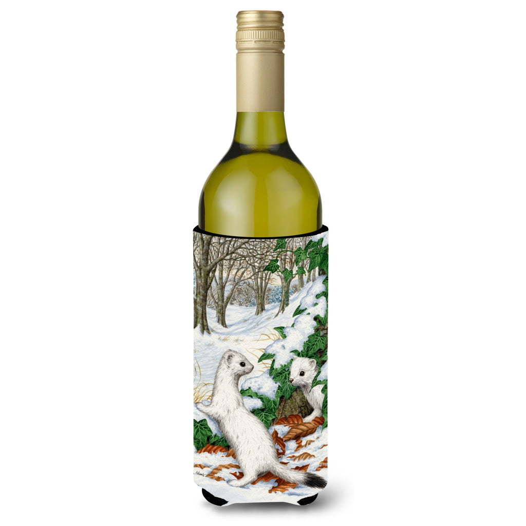 Caroline'S Treasures Stoats Short-Tailed Weasel Wine Bottle Koozie Hugger - Thumbnail 2