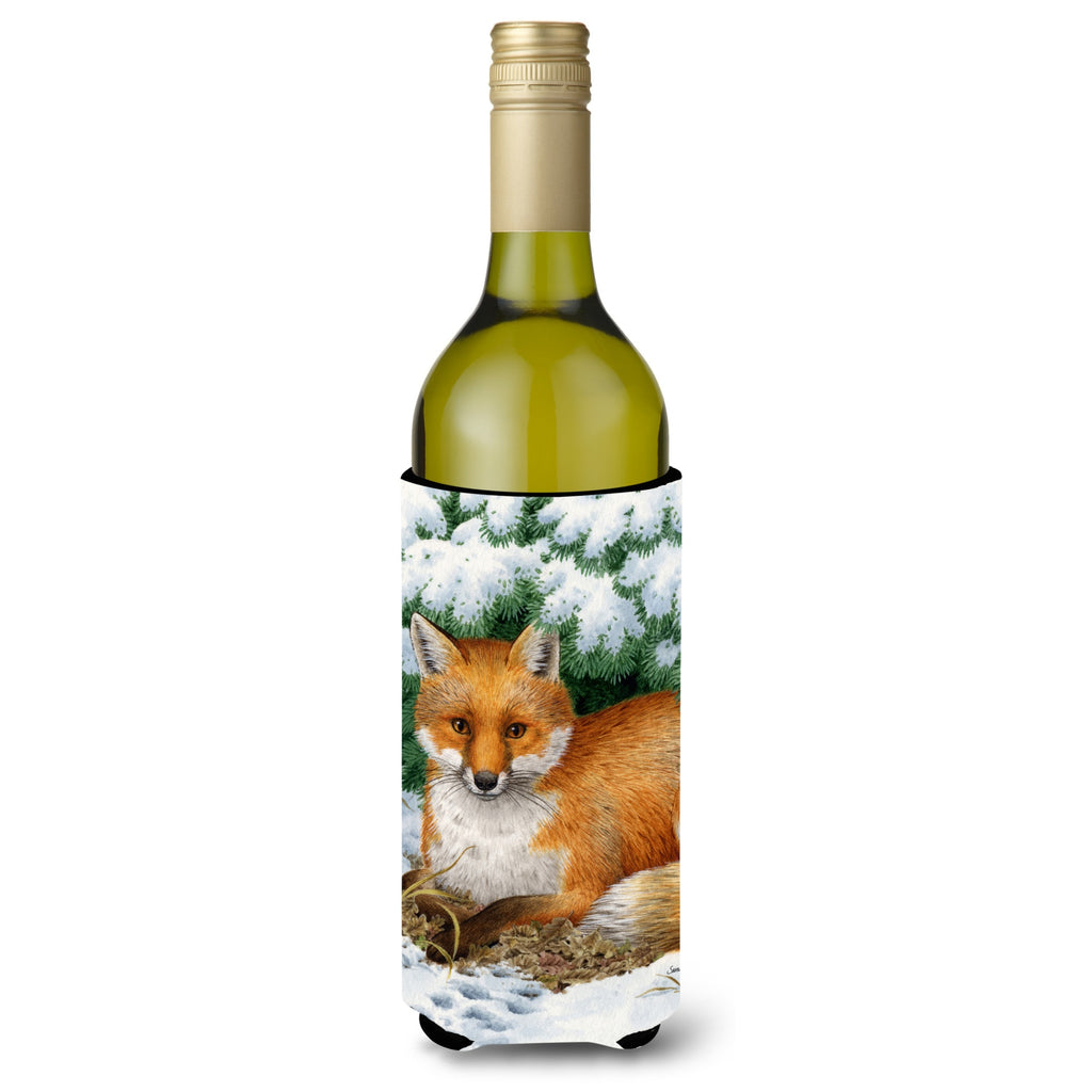 Caroline'S Treasures Fox By The Cottage Wine Bottle Koozie Hugger - Thumbnail 2