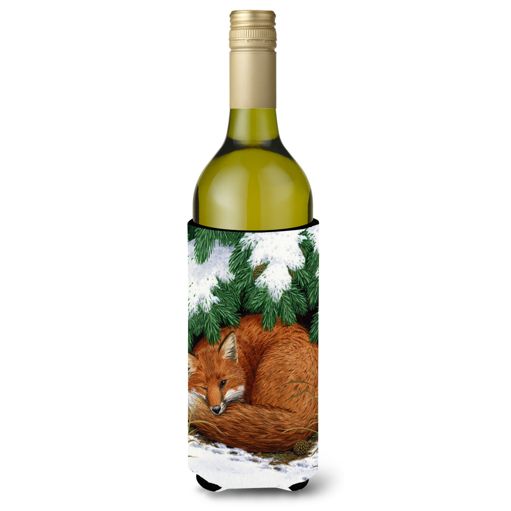 Caroline'S Treasures Fox Nap Time Wine Bottle Koozie Hugger