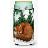Caroline'S Treasures Fox Nap Time Tall Boy Koozie Hugger, Multicolor