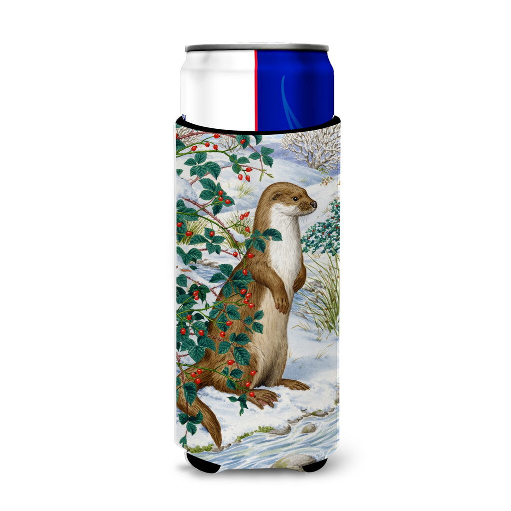Caroline'S Treasures Otters And Gladon Irises Michelob Ultra Koozies For Slim Cans