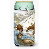 Caroline'S Treasures Otter At Play Tall Boy Koozie Hugger, Multicolor