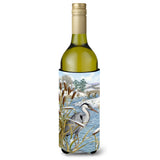 Caroline'S Treasures Blue Heron Wine Bottle Koozie Hugger, 750 Ml, Multicolor