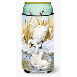 Caroline'S Treasures White Swans Tall Boy Koozie Hugger, Multicolor