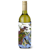 Caroline'S Treasures Coal Tit And Wren Wine Bottle Koozie Hugger, 750 Ml, Multicolor