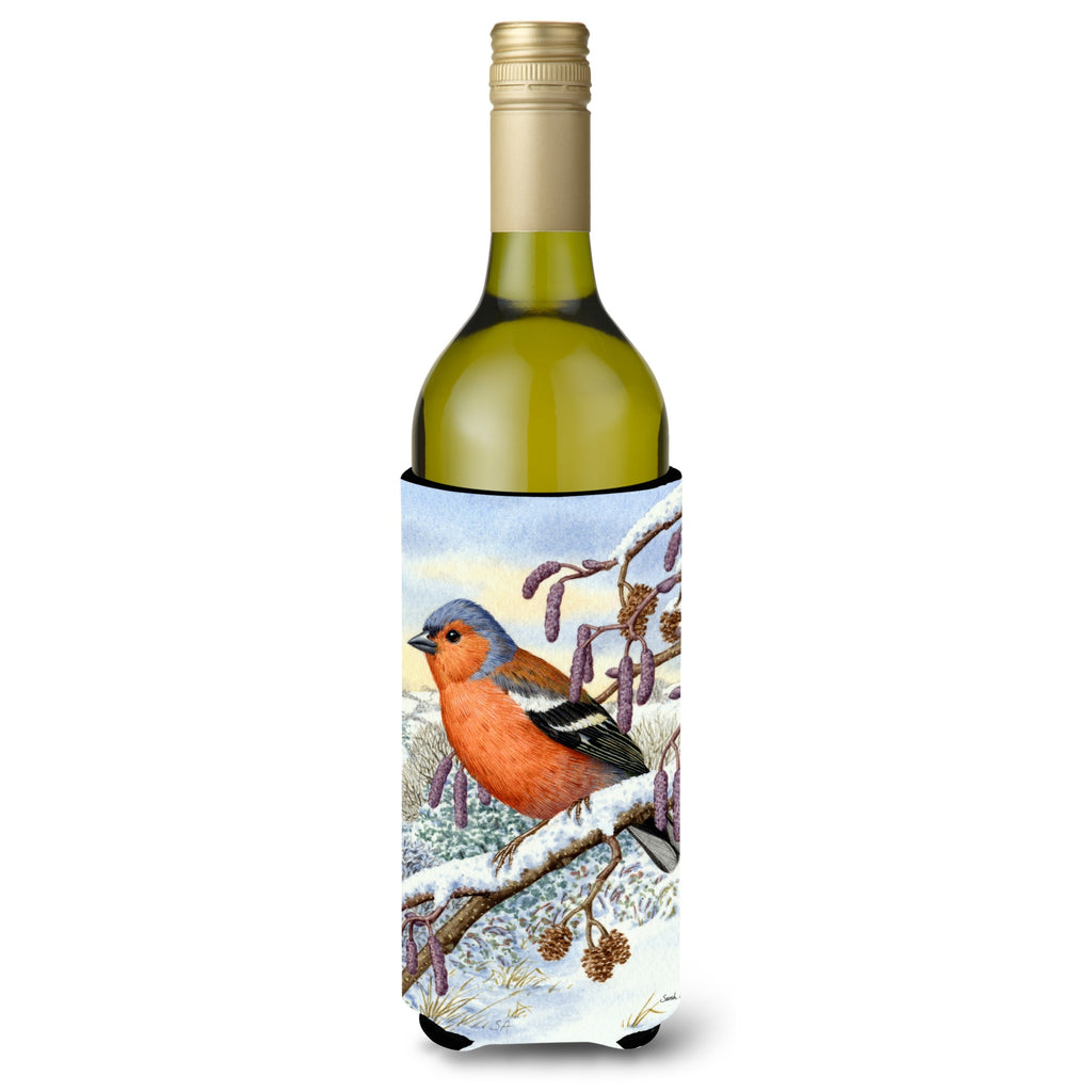 Caroline's Treasures Eurasian Bullfinch Wine Bottle Koozie Hugger - Thumbnail 2