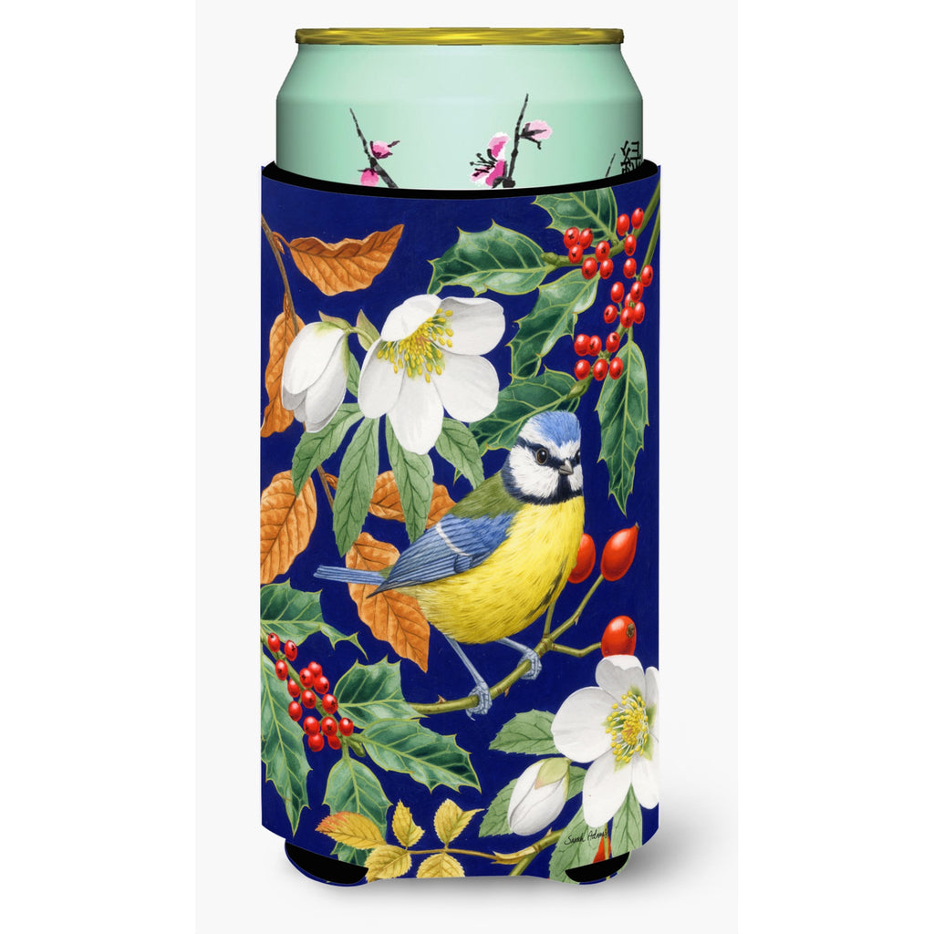 Caroline'S Treasures Eurasian Blue Tits Birds In Flower Pot Tall Boy Koozie Hugger - Thumbnail 4