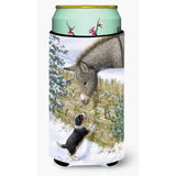 Caroline'S Treasures Pup And Donkey Tall Boy Koozie Hugger, Multicolor