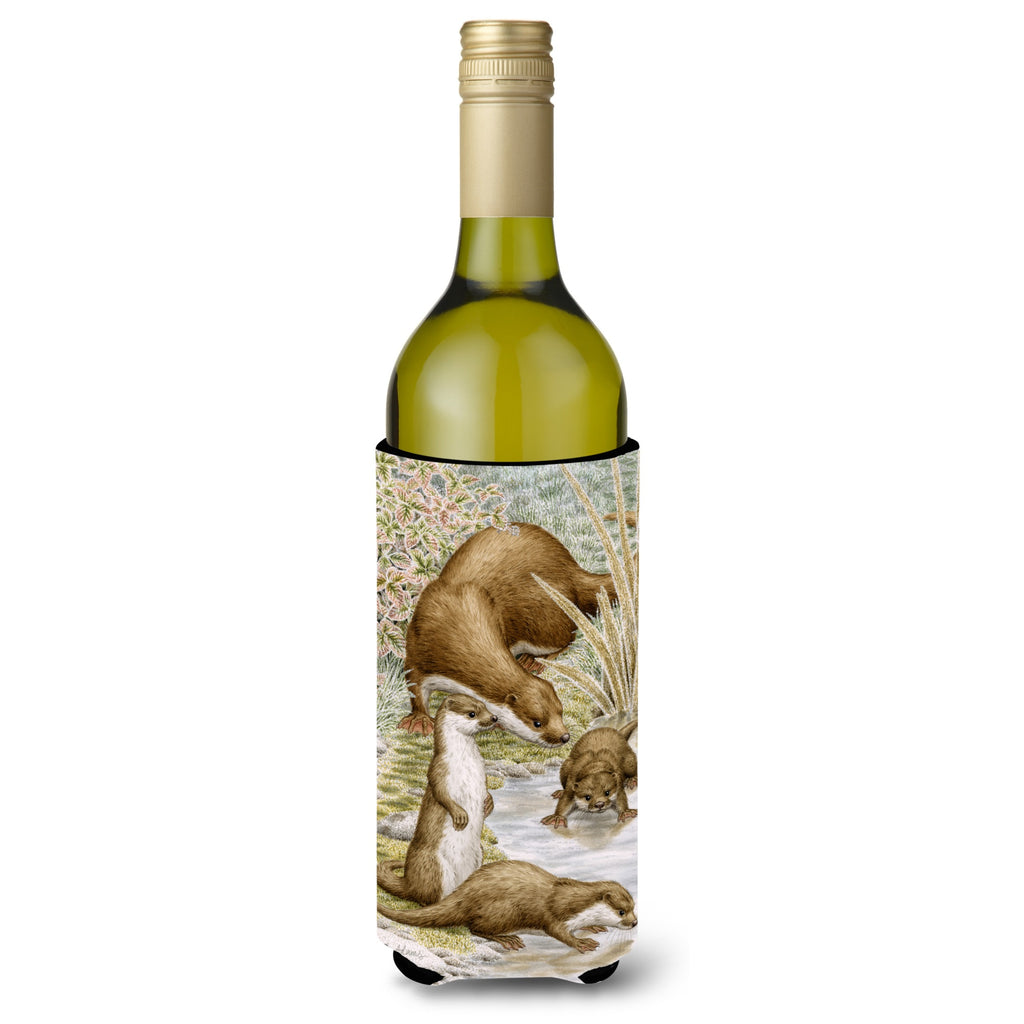 Caroline'S Treasures Otter By The Water Wine Bottle Koozie Hugger
