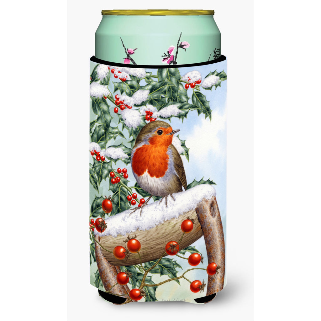 Caroline'S Treasures European Garden Robin Wine Bottle Koozie Hugger - Thumbnail 5