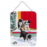 Caroline'S Treasures Christmas Border Collie Pups Wall Or Door Hanging Prints Asa2078Ds1216, 16Hx12W, Multicolor