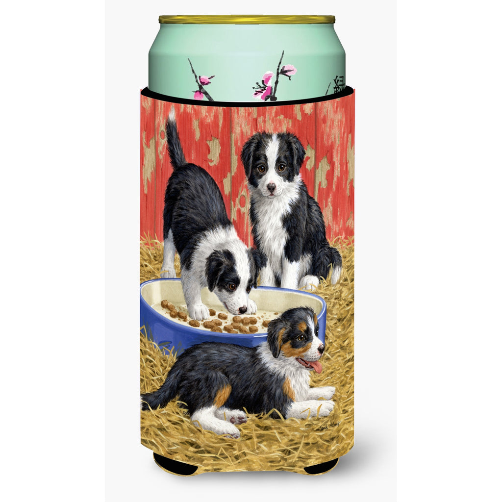 Caroline'S Treasures Border Collie Pups Tall Boy Koozie Hugger