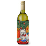 Caroline'S Treasures Westie Christmas Packages Wine Bottle Koozie Hugger, 750 Ml, Multicolor