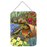 Caroline'S Treasures Hedgehogs In The Flower Pot Wall Or Door Hanging Prints Asa2087Ds1216, 16Hx12W, Multicolor