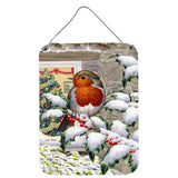 Caroline'S Treasures European Robin At The Window Wall Or Door Hanging Prints Asa2089Ds1216, 16Hx12W, Multicolor