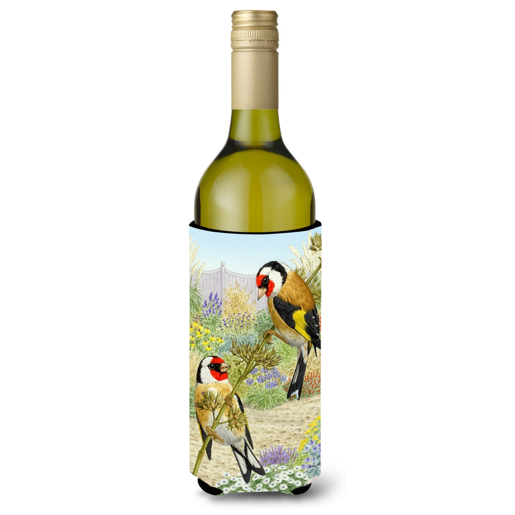 Caroline's Treasures European Goldfinch Wine Bottle Koozie Hugger - Thumbnail 3