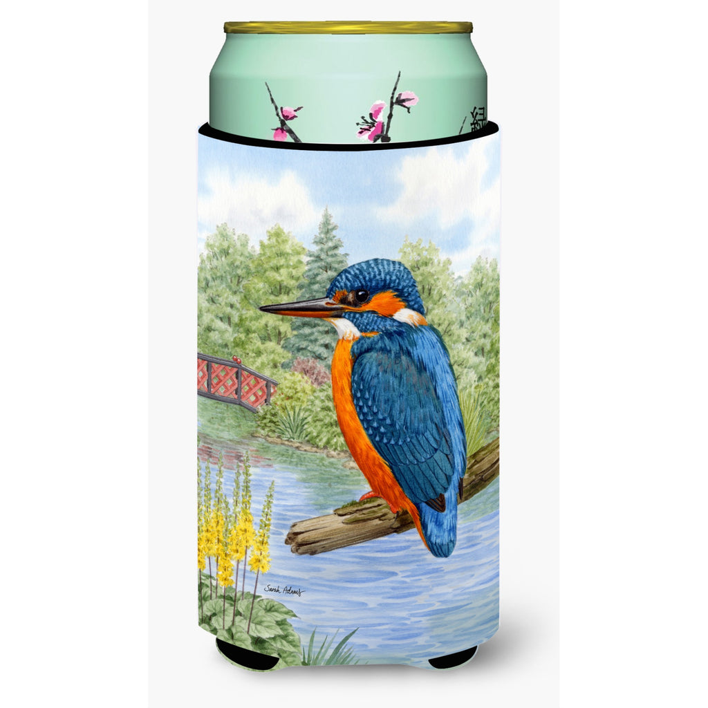 Caroline'S Treasures Kingfisher In Yellow Irises Tall Boy Koozie Hugger - Thumbnail 2